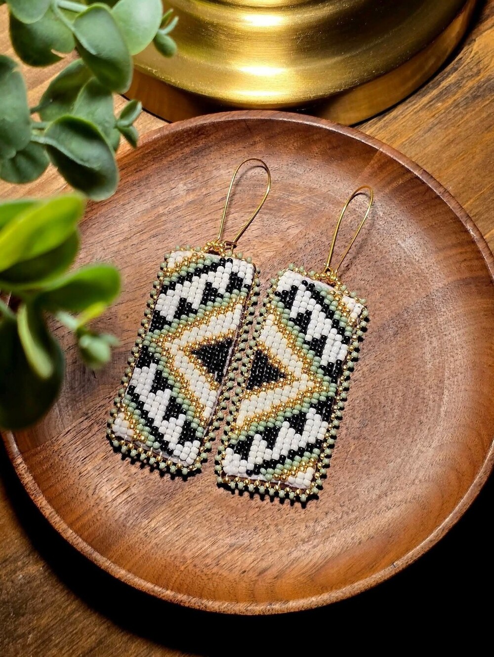 Handmade Native American Beaded Earrings